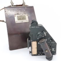 British military issue bubble sextant MK IX in case with facsimile instruction manual, numbered