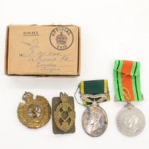 British WWII Territorial Medal to 2075702 SJT F McCord, REME, with McCord's WWII Defence medal and