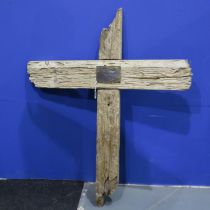 WWI Wooden Makeshift German Grave Marker from a Field Burial in Normandy, France. This was