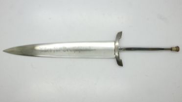 German SA dagger blade and guard with securing bolt. UK P&P Group 1 (£16+VAT for the first lot