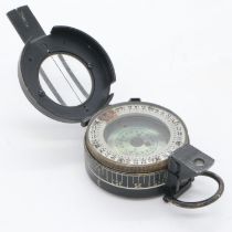 British military issue Francis Barker & Sons 1932 dated MK III marching compass with broad arrow,