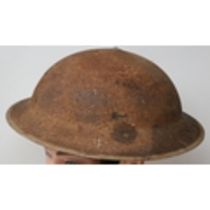 A British relic WWII Brodie helmet with liner. UK P&P Group 3 (£30+VAT for the first lot and £8+