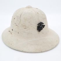 WWII USMC Tropical Helmet Dated 1943, UK P&P Group 2 (£20+VAT for the first lot and £4+VAT for