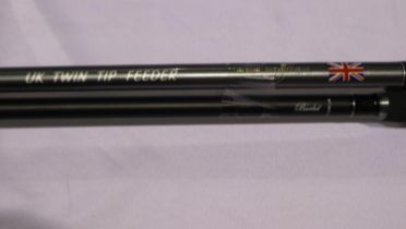 Telstar UK twin tip feeder and an 11ft barbel rod. UK P&P Group 2 (£20+VAT for the first lot and £