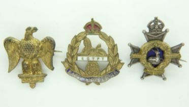 Three WWI sweetheart badges. UK P&P Group 1 (£16+VAT for the first lot and £2+VAT for subsequent