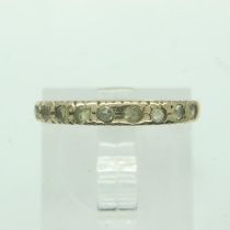 9ct gold ring, set with diamonds, size K, 2.9g. UK P&P Group 0 (£6+VAT for the first lot and £1+