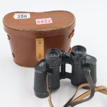 Carl Zeiss Jena 8x30 binoculars in a leather case. UK P&P Group 2 (£20+VAT for the first lot and £