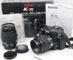 Pentax Km digital camera 10 mp, with two lenses, boxed. UK P&P Group 2 (£20+VAT for the first lot