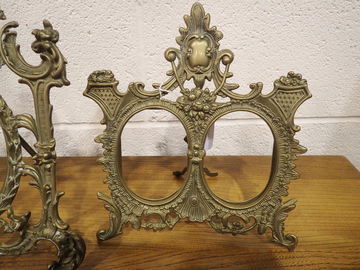 Two ornate brass photograph frames. UK P&P Group 2 (£20+VAT for the first lot and £4+VAT for - Image 3 of 3