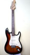 Nevada Stratocaster style electric guitar. Good condition, some small dints and scratches, fret