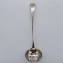 Hallmarked silver ladle, London assay, marked for George III, 192g. UK P&P Group 2 (£20+VAT for