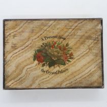 Pine box with apple floral decoration and internal partitions for the Crystal Palace Exhibition,