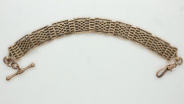 9ct gold bracelet, L: 18cm, 30.5g. UK P&P Group 1 (£16+VAT for the first lot and £2+VAT for