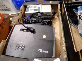 Box containing projectors. All electrical items in this lot have been PAT tested for safety and have