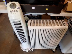 DeLonghi Dragon portable heater plus another. All electrical items in this lot have been PAT