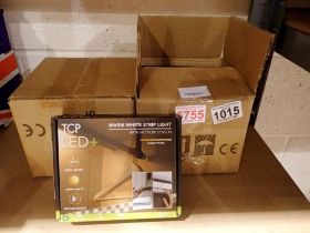 Eight boxes of 1m strip lighting TCP LED with motion sensors. Not available for in-house P&P