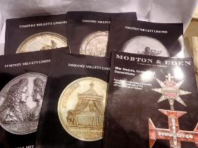 Seven military past auction catalogues. Not available for in-house P&P