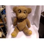Vintage Nookie Ventriloquist Bear with moving eyes. UK P&P Group 3 (£30+VAT for the first lot and £