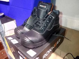 Pair of new and unused men's work boots, with Rhyolite toe caps, UK size 5. UK P&P Group 1 (£16+