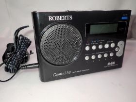 Roberts Gemini 59 DAB digital radio, with power supply, working at lotting. Not available for in-