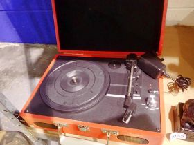 Bush record player with bluetooth, with power supply, working at lotting. Not available for in-house