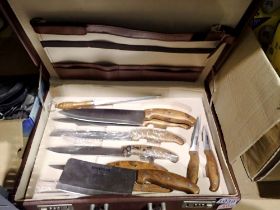 Cased Messer kitchen knife set. Not available for in-house P&P