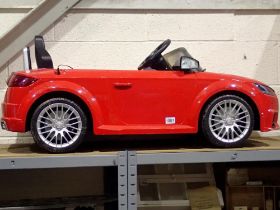 Red Audi TT ride in electric childrens car. Not available for in-house P&P