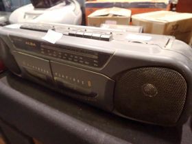 Alba MW/FM stereo twin cassette/radio. Not available for in-house P&P
