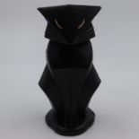 Cast iron Art Deco doorstop of a black cat., H: 27cm. UK P&P Group 2 (£20+VAT for the first lot