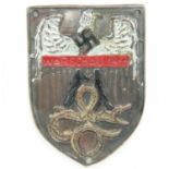 German 1944 dated Warsaw shield, later enamelled. UK P&P Group 1 (£16+VAT for the first lot and £2+