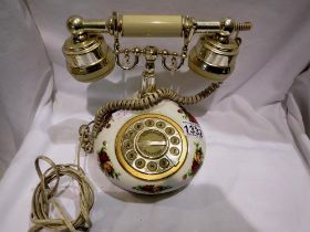 Royal Albert artistic Ren.1.0 telephone. UK P&P Group 2 (£20+VAT for the first lot and £4+VAT for