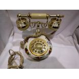 Royal Albert artistic Ren.1.0 telephone. UK P&P Group 2 (£20+VAT for the first lot and £4+VAT for