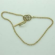 Gucci 18ct gold bracelet, L: 16 cm, 2.8g. UK P&P Group 1 (£16+VAT for the first lot and £2+VAT for