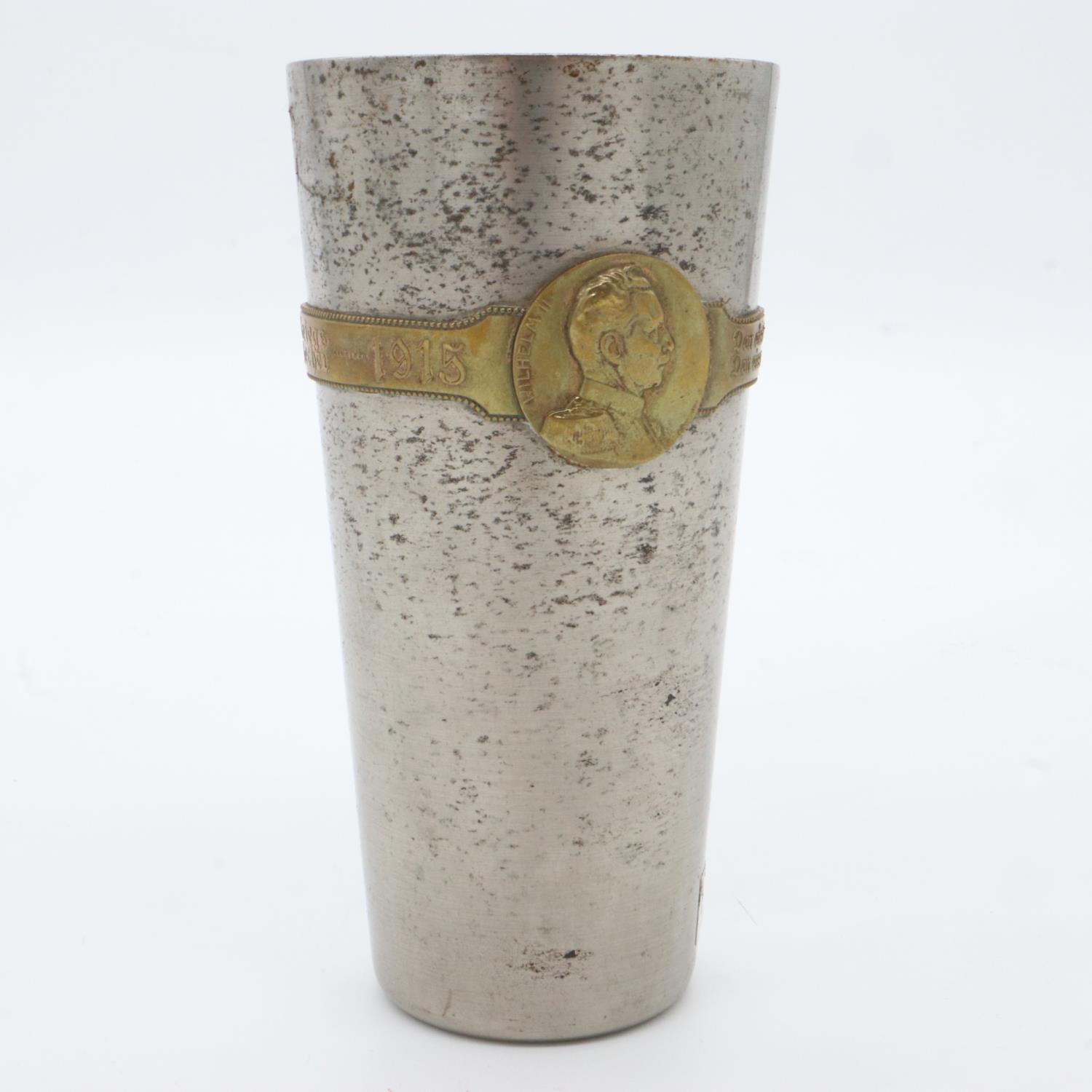 WWI Austrian Kaiser Wilhelm & Franz Joseph Veteran Officers Patriotic Cup. UK P&P Group 2 (£20+VAT