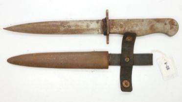 WWI Imperial German Metal Handle Trench Knife. Marked G.E.S Gesch. UK P&P Group 1 (£16+VAT for the