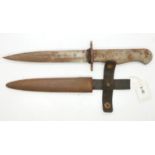 WWI Imperial German Metal Handle Trench Knife. Marked G.E.S Gesch. UK P&P Group 1 (£16+VAT for the