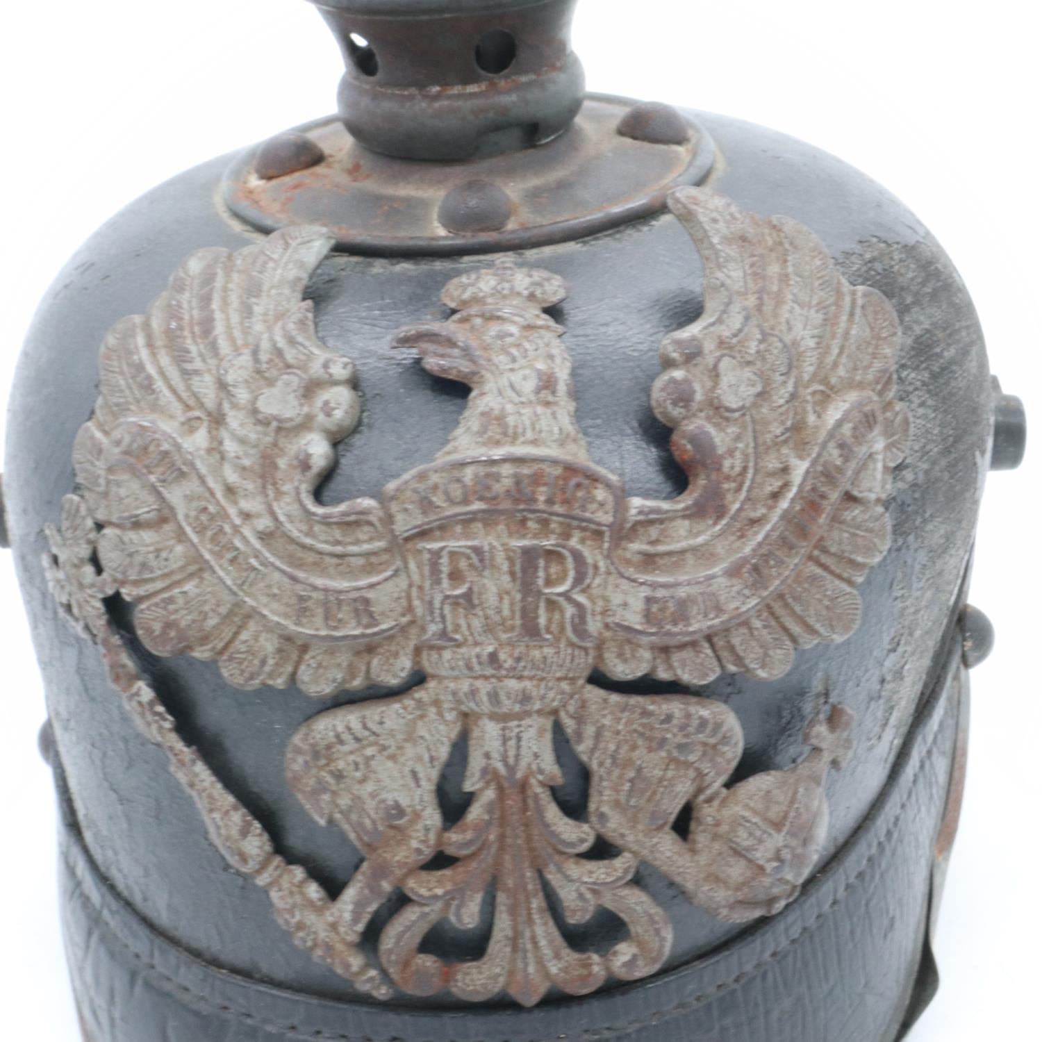 WWI Prussian 1915 Model Pickelhaube Spiked Helmet.UK P&P Group 2 (£20+VAT for the first lot and £4+ - Image 2 of 4