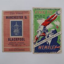 Two Cup Final programmes, Blackpool v Manchester United 1948. UK P&P Group 1 (£16+VAT for the