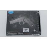 New old stock airsoft pistol, model V15 in brown, boxed and factory sealed. UK P&P Group 1 (£16+