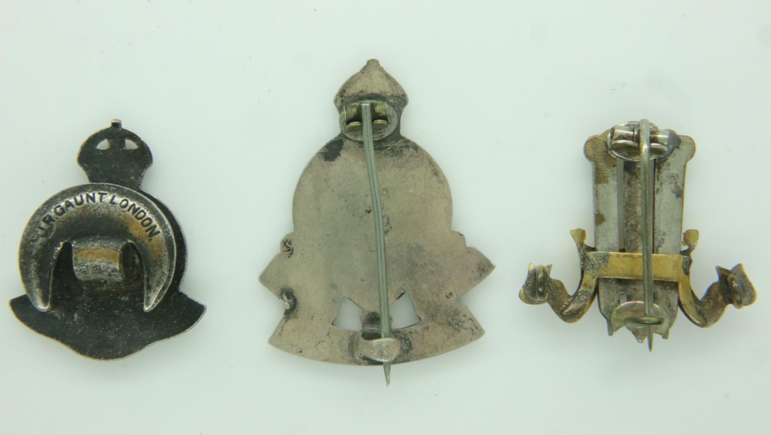 Two enamelled sweetheart brooches and a buttonhole (3). UK P&P Group 1 (£16+VAT for the first lot - Image 2 of 2