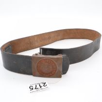 WWI Imperial German “God With Us” Buckle and belt. UK P&P Group 1 (£16+VAT for the first lot and £