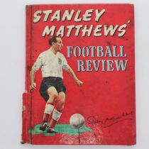 Football book with pre Munich Manchester United signature. Not available for in-house P&P