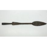 19th century African spear blade. UK P&P Group 1 (£16+VAT for the first lot and £2+VAT for