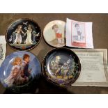 Four mixed collectors plates to include Mabel Lucie Attwell. Not available for in-house P&P