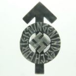 Third Reich Hitler Youth Black (Iron) Grade “Leistungsabzeichen” Proficiency Badge. Serial No on