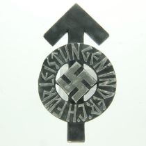 Third Reich Hitler Youth Black (Iron) Grade “Leistungsabzeichen” Proficiency Badge. Serial No on