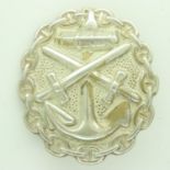 WWII German Kriegsmarine Silver Grade Wound Badge. UK P&P Group 2 (£20+VAT for the first lot and £