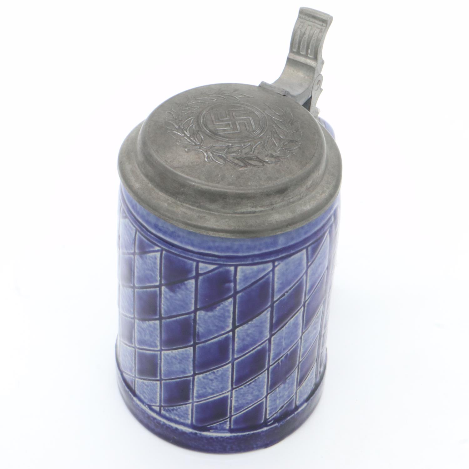 Third Reich Bavarian Lidded Stein, UK P&P Group 2 (£20+VAT for the first lot and £4+VAT for