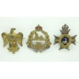 Three WWI sweetheart badges. UK P&P Group 1 (£16+VAT for the first lot and £2+VAT for subsequent