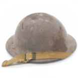 Rare 1941 Dated WWII British Raw Edge Mk II Helmet. These were made by Briggs Motor Bodies Ltd of